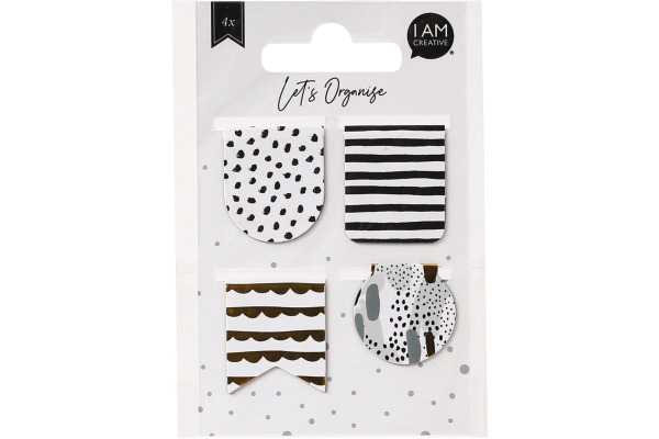 I AM CREA Buchzeichen Let`s Organize 4035.04 magnetisch, 4 assortiert