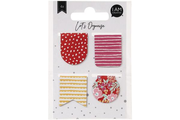 I AM CREA Bookmark Let`s Organize 4035.05 magnetisch, 4 assorted