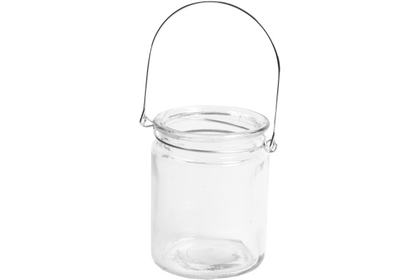 I AM CREA Teelichtglas 5100.27 mit Bügel Durchmesser 8x10cm