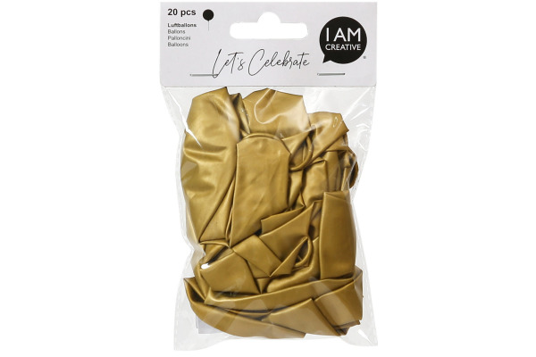 I AM CREA Luftballons, gold, metallic 6010.75 20 Stück