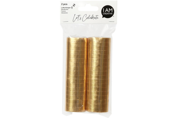 I AM CREA Luftschlange, gold met. 6010.985 2 Stück