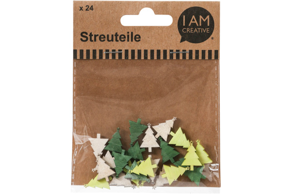 I AM CREA Streuteile Tanne, III 2cm AA4501.53 grün 24 Stück