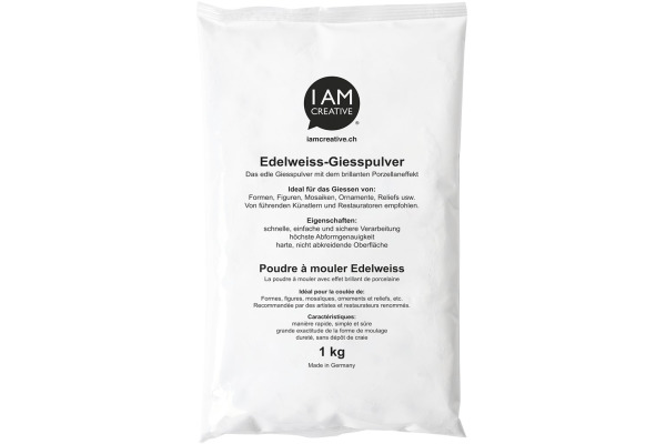 I AM CREA Edelweiss Giesspulver MAA900101 weiss 1 kg