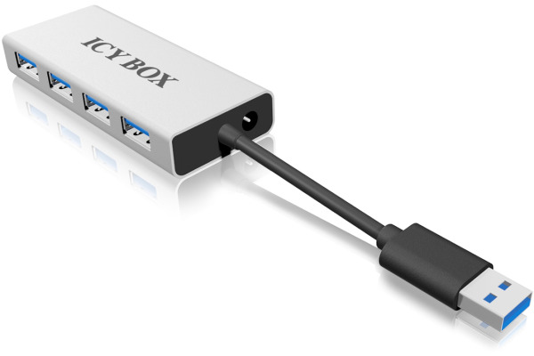ICY BOX 4 Port Hub USB 3.0 IBAC6104 Aluminium silver