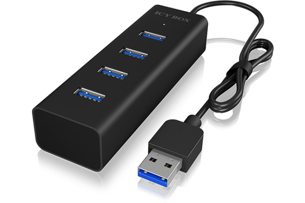 ICY BOX 4 Port Hub Type A USB 3.0 IBHUB1409 Aluminium black