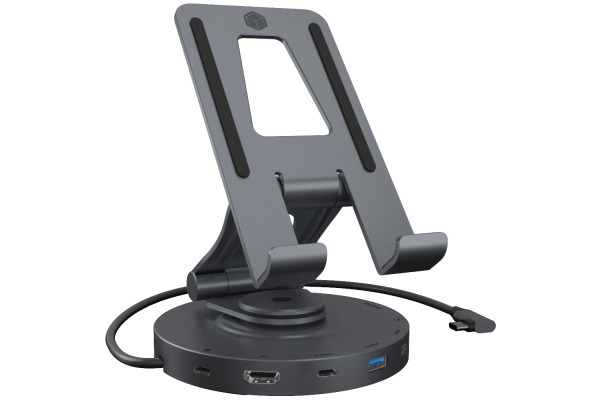 ICY BOX Swivel stand & DockingStation IB-TH100D USB-C, HDMI, USB-A,
