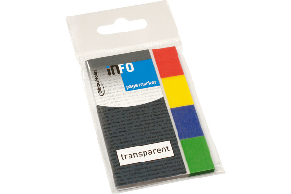 INFO Page Marker im Umschlag 5670-00 transp. 20x50mm, 4x40 Blatt