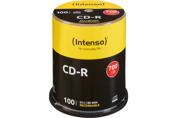 INTENSO CD-R Cake Box 80MIN/700MB 1001126 52X 100 PCS