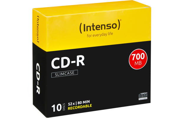 INTENSO CD-R Slim 80MIN/700MB 1001622 52X 10 Pcs