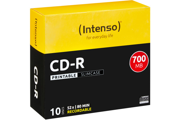 INTENSO CD-R Slim 80MIN/700MB 1801622 52x Printable 10 Pcs