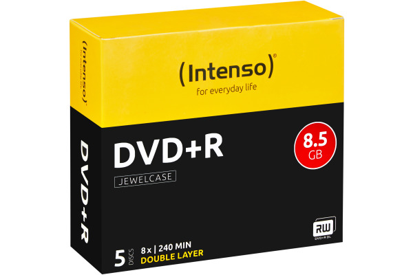 INTENSO DVD+R Jewel 8.5GB 4311245 8x 5 Pcs