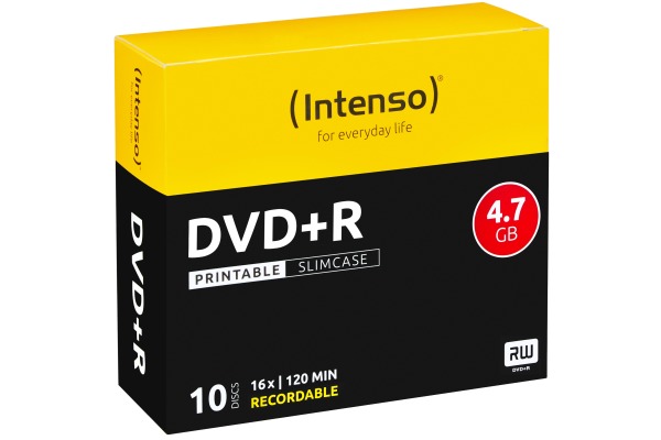 INTENSO DVD+R Slim 4.7GB 4811652 16x Printable 10 Pcs