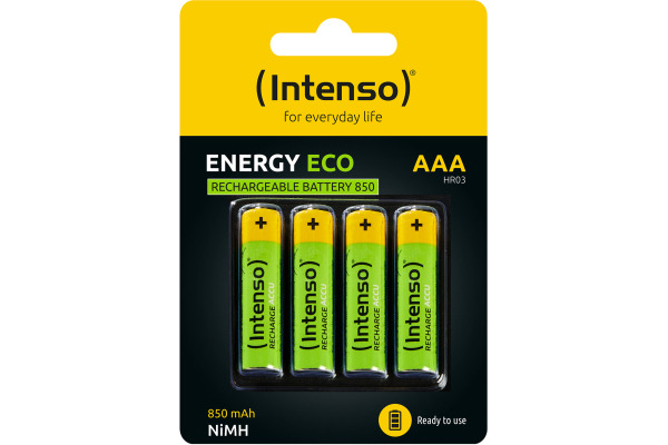INTENSO Energy Eco 850mAh AAA HR03 7505114 Rechargeable 4pcs blister
