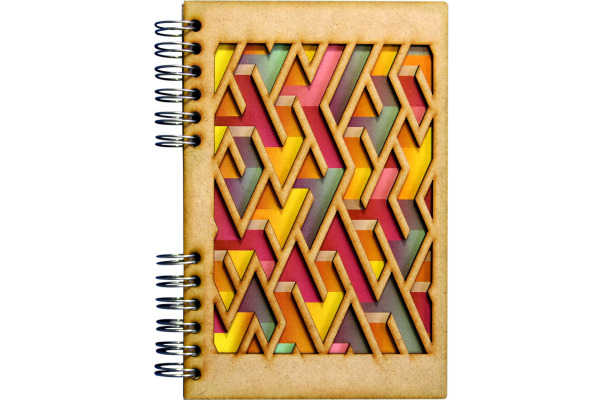 KOMONI Notizbuch Labyrinth A5 LAB5G liniert 90 Blatt