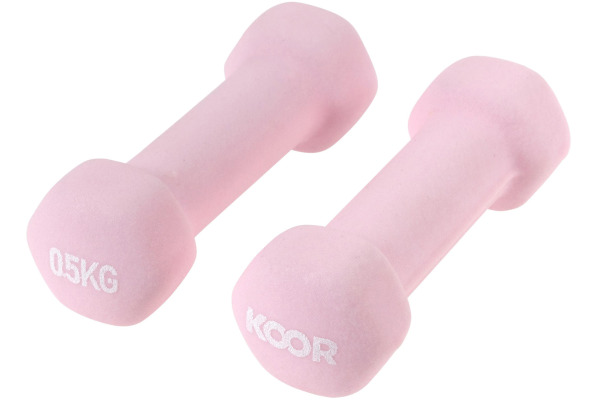 KOOR Kurzhantel Set 0.5kg F00910 rosa 2 Stück