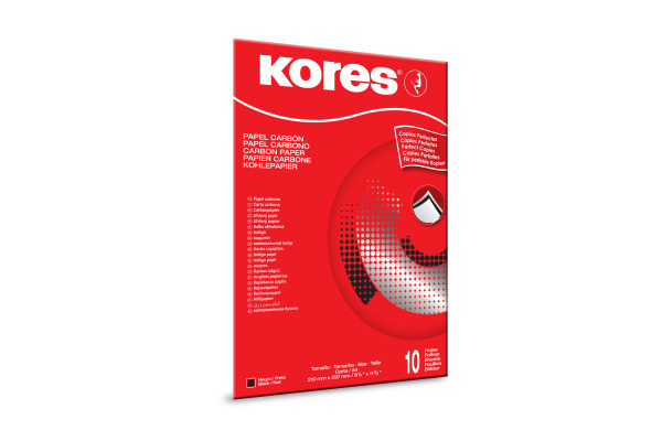Kores Kohlepapier, DIN A4, schwarz, 10 Blatt