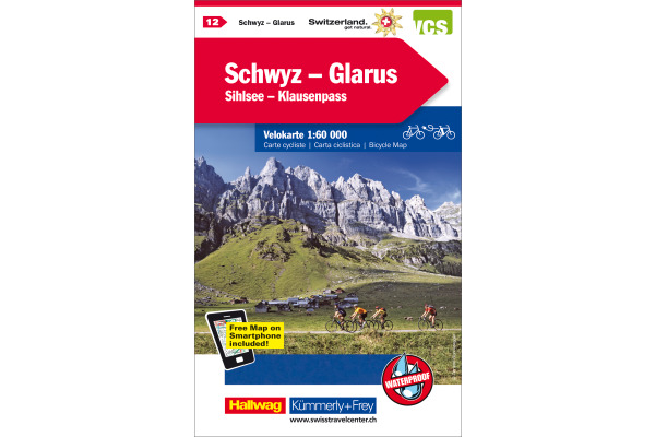 KÜMMERLY Velokarte 259024126 Schwyz-Glarus-Klausen 1:60´000