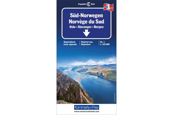 KÜMMERLY Strassenkarte 325590182 Süd-Norwegen Nr. 01 1:335 000