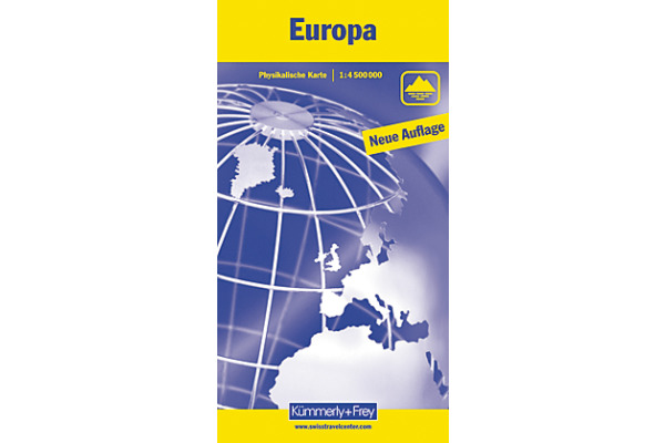 KÜMMERLY Kontinentkarte Europa 325901426 physikalisch 1:4,5 Mio.