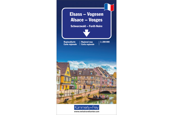 KÜMMERLY Strassenkarte Elsass 325901839 Vogensee-Schwarzw. 1:200´000