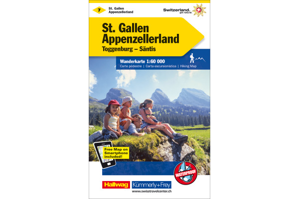 KÜMMERLY Wanderkarte 1:60´000 325902207 St. Gallen-Appenzellerland