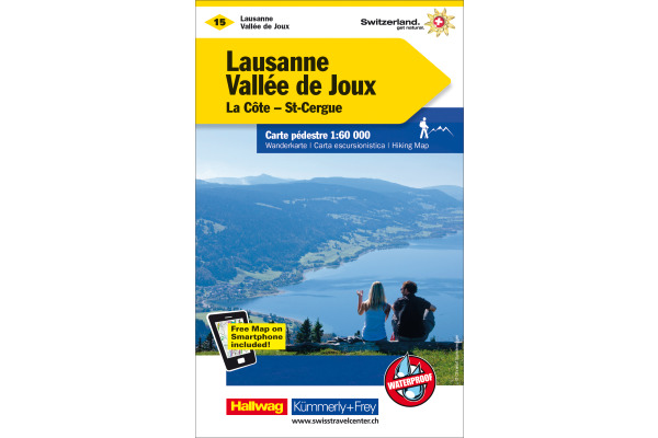 KÜMMERLY Wanderkarte 325902215 Lausanne-Vallée Joux 1:60´000