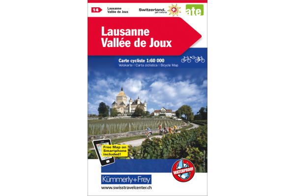 KÜMMERLY Velokarte 325902414 Lausanne-Vallée Joux 1:60´000