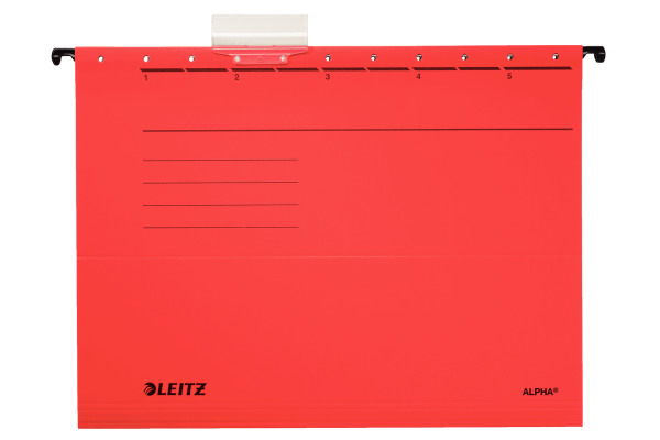 LEITZ Dossier susp. Alpha A4 19853025 rouge 5 pcs.