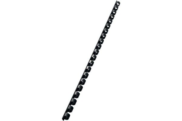 LEITZ Plastikbinderücken 8mm A4 35041 schwarz, 21 Ringe 100 Stück