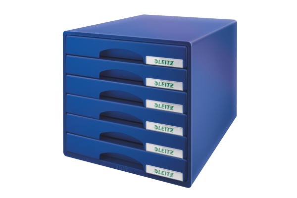LEITZ Schubladenbox Plus blau 52120035 6 Fächer