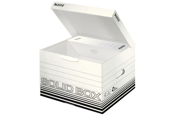 LEITZ Archiv-Box Solid M 61180001 weiss, mit Griff