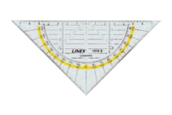 LINEX Geometriedreieck 14cm 100414085 transparent