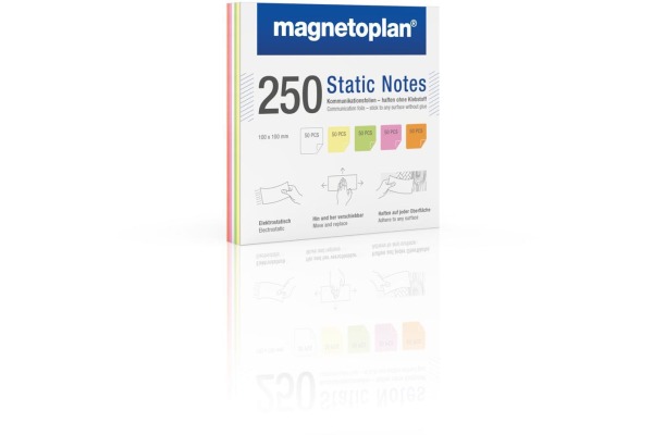 MAGNETOP. Static Notes 100x100mm 11250110 ass. 250 Stück