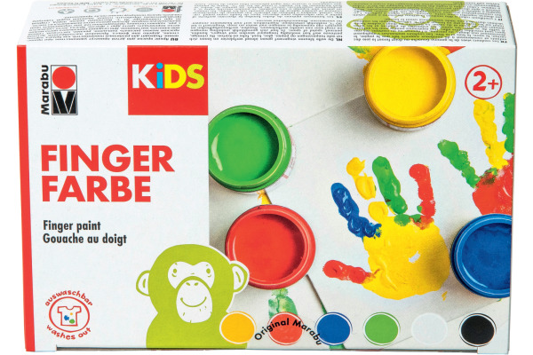MARABU Kids Fingerfarben 030300081 6 Farben