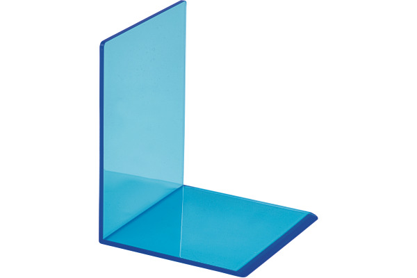 MAUL Buchstütze 10x10x13cm 3513631 transparent blau 2 Stück