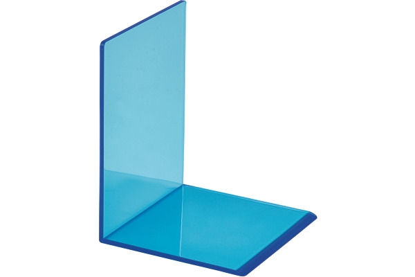 MAUL Buchstütze 10x10x13cm 3513631 transparent blau 2 Stück