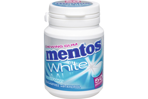 MENTOS Kaugummi, White Sweet Mint 400000279 6 x 75 g