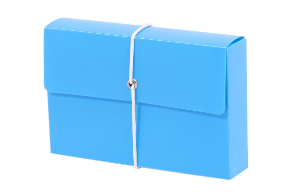 M&M Karteikartenbox mit Gummi A7 66030361 blau 7.5x12.5cm