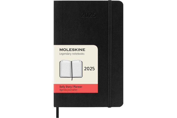 MOLESKINE Agenda Classic Pocket 2025 999270223 1T/1S schwarz SC 9x14cm