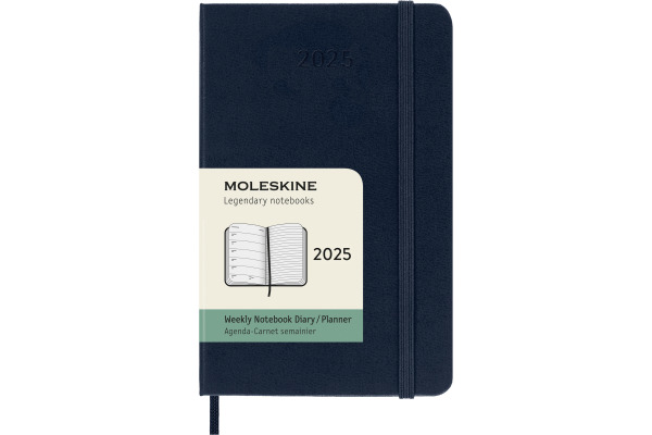 MOLESKINE Agenda Classic Pocket 2025 999270339 1W/1S saphir HC 9x14cm