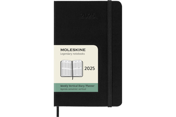 MOLESKINE Agenda Classic Pocket 2025 999270483 1W/2S schwarz HC 9x14cm