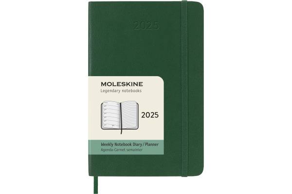 MOLESKINE Agenda Classic Pocket 2025 999270742 1W/1S myrtengrün SC 9x14cm