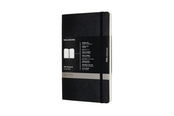 MOLESKINE Notizbuch Pro 21x13cm 620787 schwarz, 192 Seiten