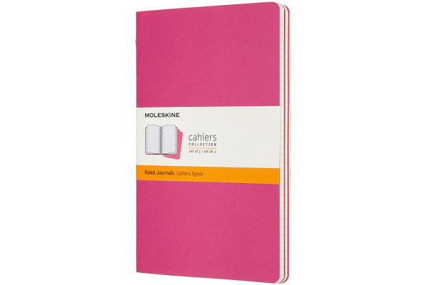 MOLESKINE Notizbuch Karton 3x L/A5 629650 liniert,kinetisches pink,80S.