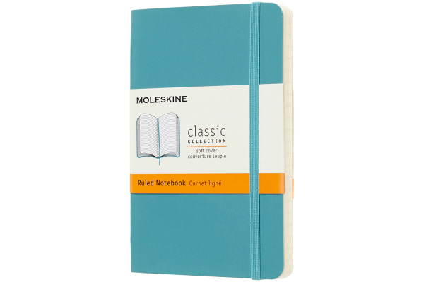 MOLESKINE Notizbuch P/A6 715468 liniert, SC, Riff Blau