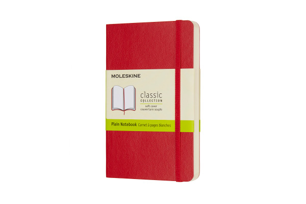 MOLESKINE Notizbuch P/A6 854610 Blanko,Soft Cover,Scharlach