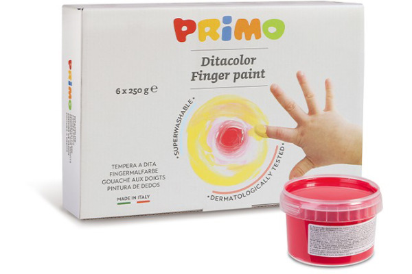 PRIMO Fingermalfarben 6x250g 222TD6G Box