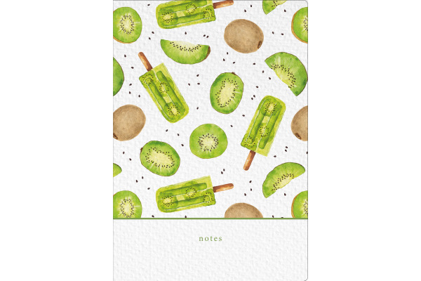 NATURVERL Notizbuch Crushpaper A5 11008N Kiwi Muster, dotted