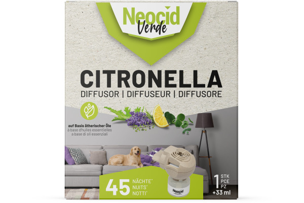 NEOCID Citronella Diffusor 48034 inkl. ätherisches Öl 33ml