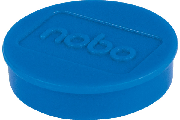 NOBO Magnet rund 32mm 1915299 blau 10 Stück